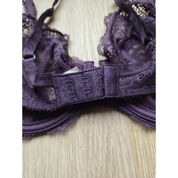 Chantelle Eternelle 3621 Purple Lace Sheer Underwire Unpadded Bra 34C - Picture 5 of 9
